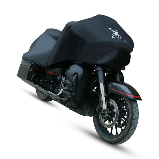 Black Motorcycle Cover Waterproof Dustproof Outdoor Rain Dust Protection 